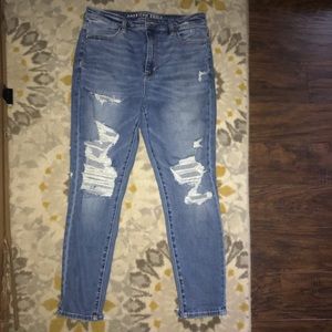 American Eagle Super High Rise Jeggings 14 short